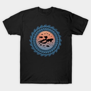 Zebra shark and freediver ocean child T-Shirt